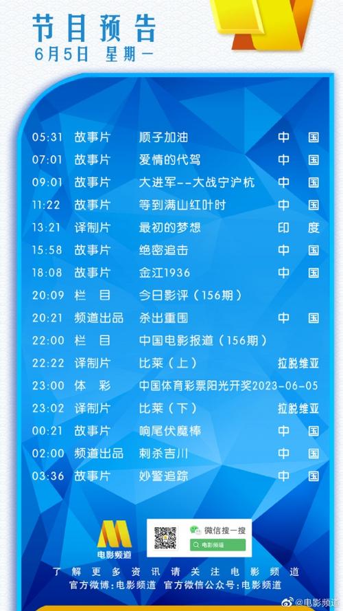 dianyingtt-电影频道中央6台节目表