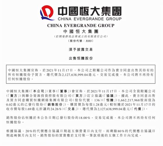恒大公告-恒大公告最新消息今天