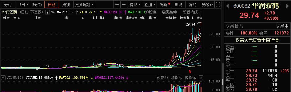 600062股票-600062股票行情