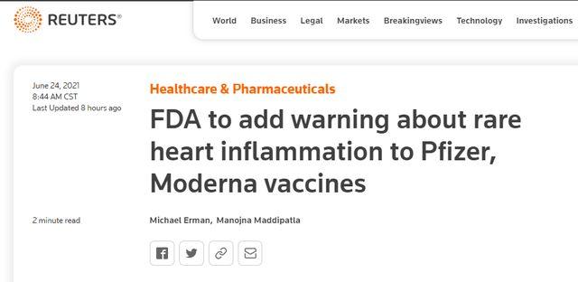 辉瑞疫苗-辉瑞疫苗副作用吓死人,FDA被迫公布不为人知的事实!