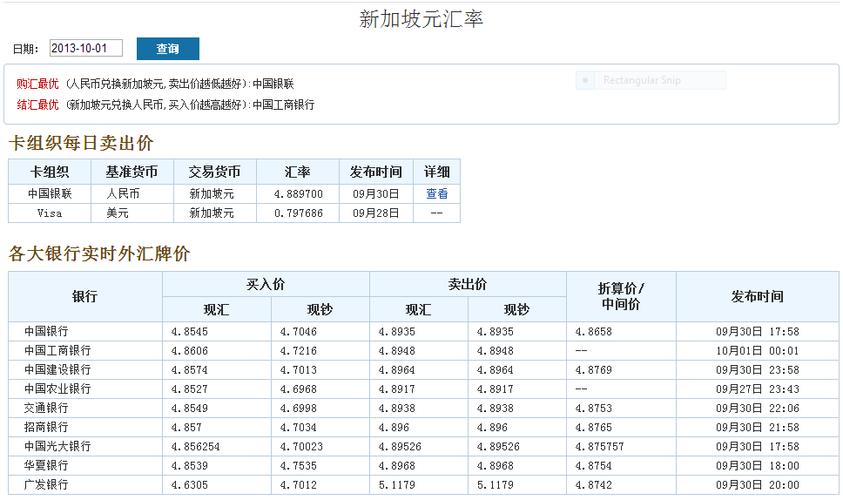 新加坡元-新加坡元兑换人民币